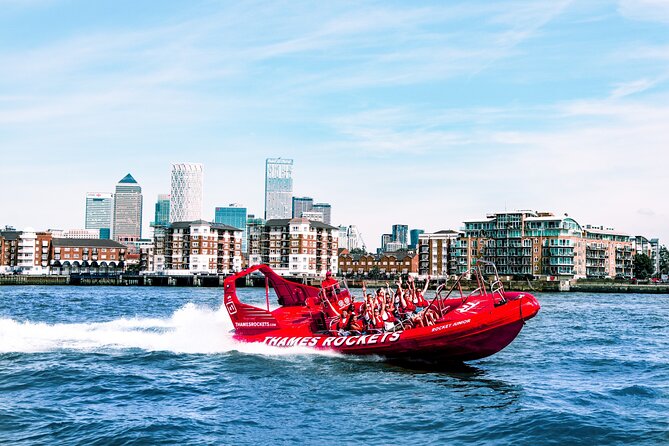 High-Speed Thames River Speedboat in London - London Eye Pier check-in: central, simple, no hotel pickup