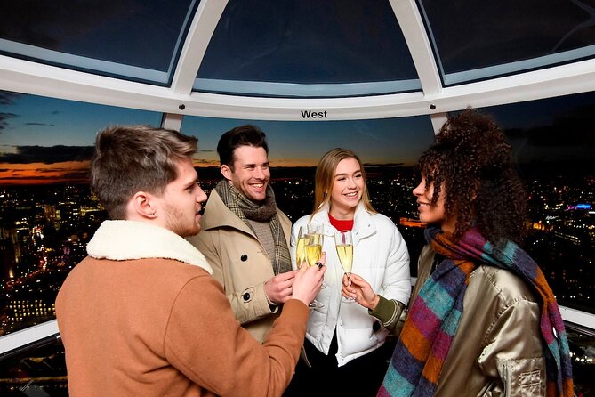 London Eye - Champagne Experience Ticket - Choosing your time slot: daylight sparkle vs night lights
