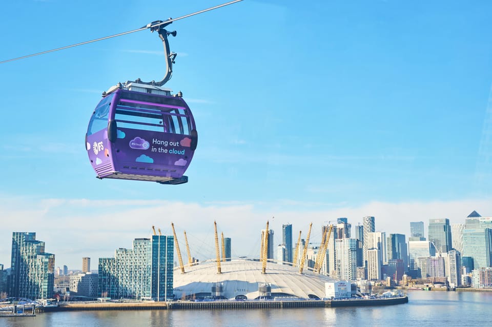 London: IFS Cloud Cable Car - The Route in Plain English: Greenwich Peninsula to the Royal Docks