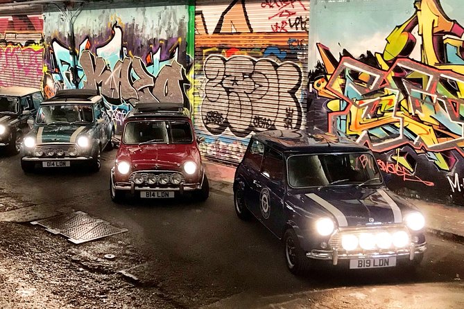 Private Panoramic Tour of London in a Classic Car - Leake Street Arches: graffiti time in the Banksy-walls zone
